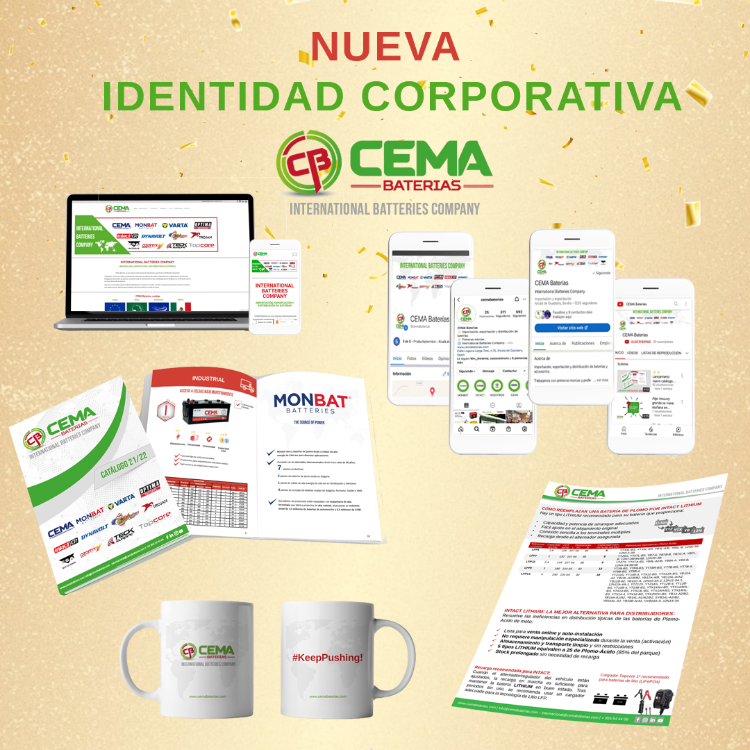 nueva identidad corporativa CEMA Baterías