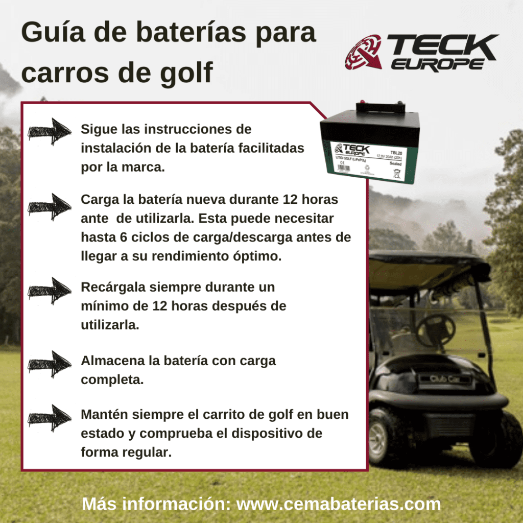 Guía para baterías de carros de golf-Teck Europe