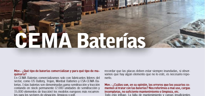 CEMA Baterías- especial baterías Movicarga
