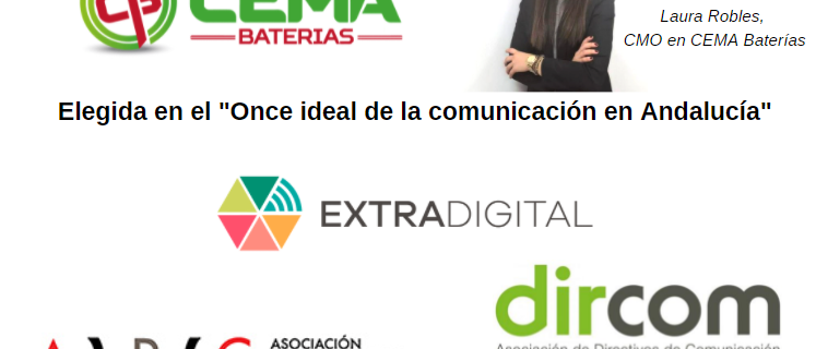 Laura Robles, CMO de CEMA Baterías, elegida en el Once Ideal de la Comunicación en Andalucía