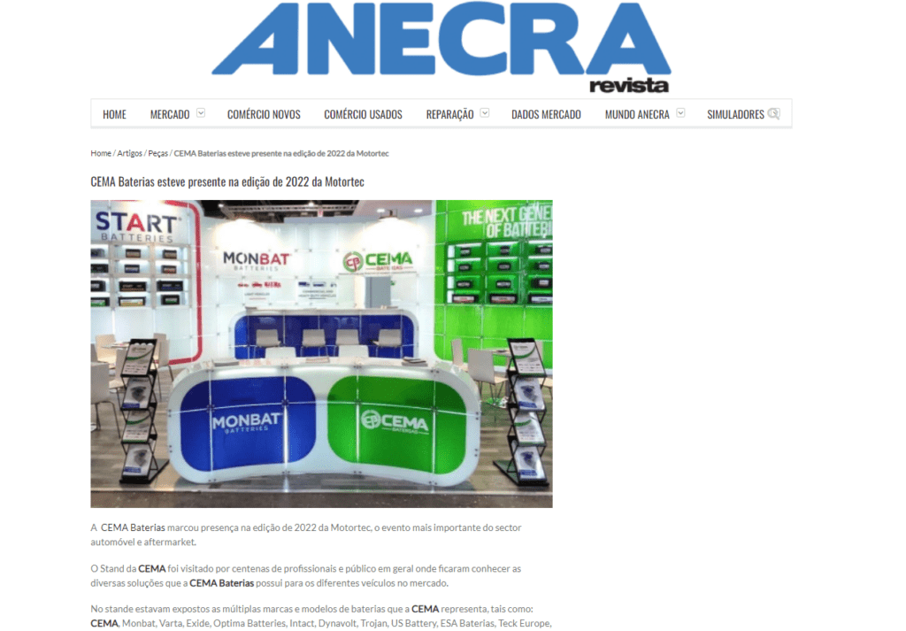 cema baterías en ANECRA