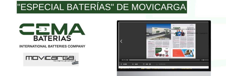 CEMA Baterías, en el especial baterías de la revista Movicarga