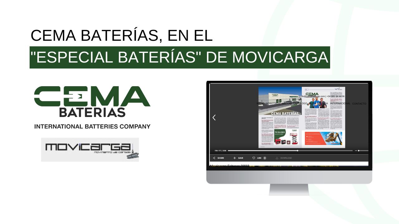CEMA Baterías, en el especial baterías de la revista Movicarga