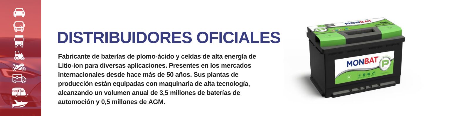 distribuidores oficiales de Monbat en España y Portugal