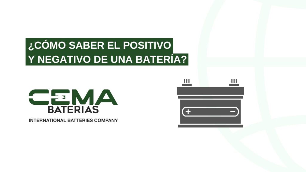 cómo saber el positivo y el negativo de una batería