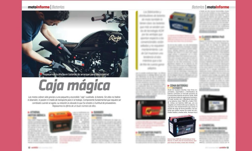 revista mototaller baterías de moto