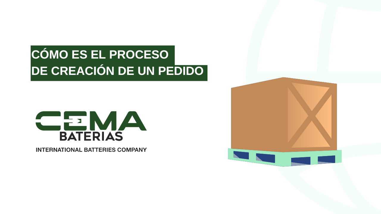 proceso creación pedido mayoristas de baterías