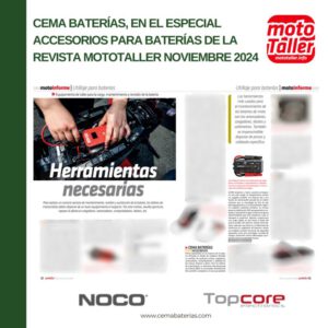 CEMA Baterías, en el especial Accesorios para Baterías de Mototaller