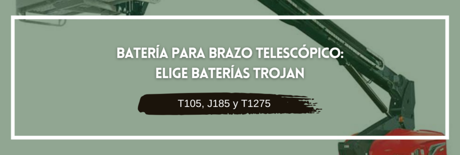 Batería para brazo telescópico- elige baterías Trojan