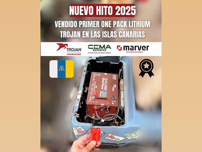 CEMA Baterías impulsa la revolución energética en Canarias con la primera venta del One Pack Lithium 110 de Trojan