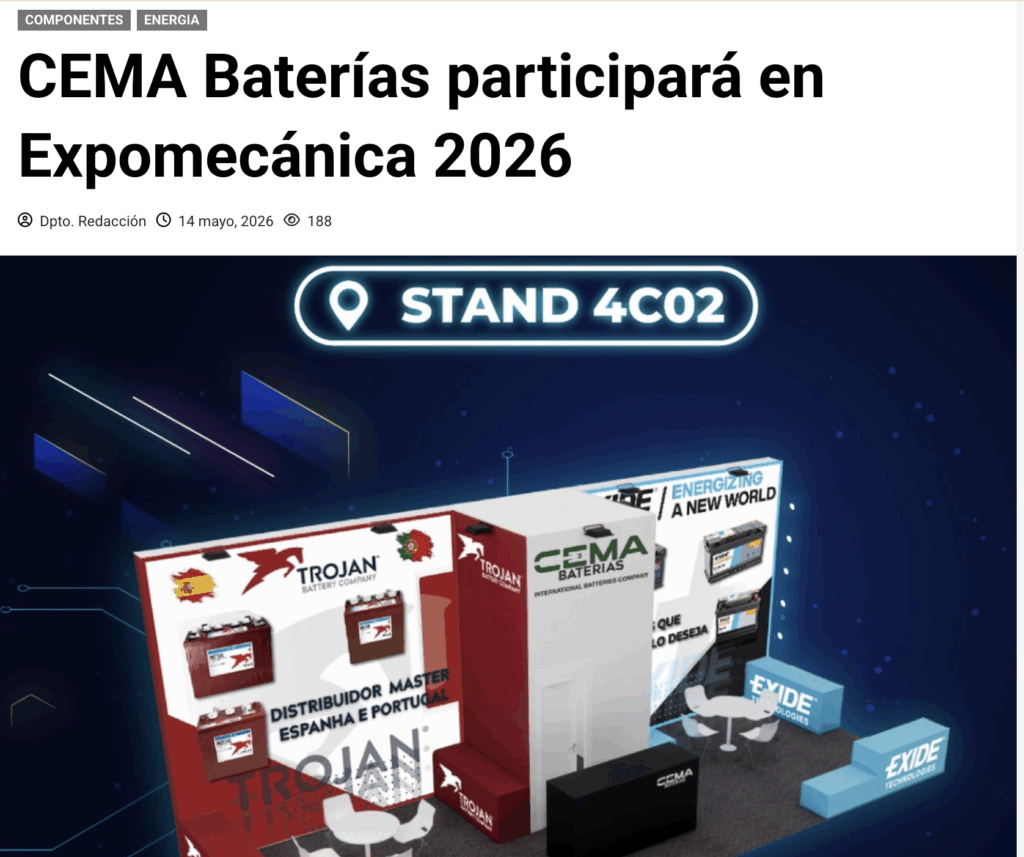 cema baterías acudirá a expomecánica 2026
